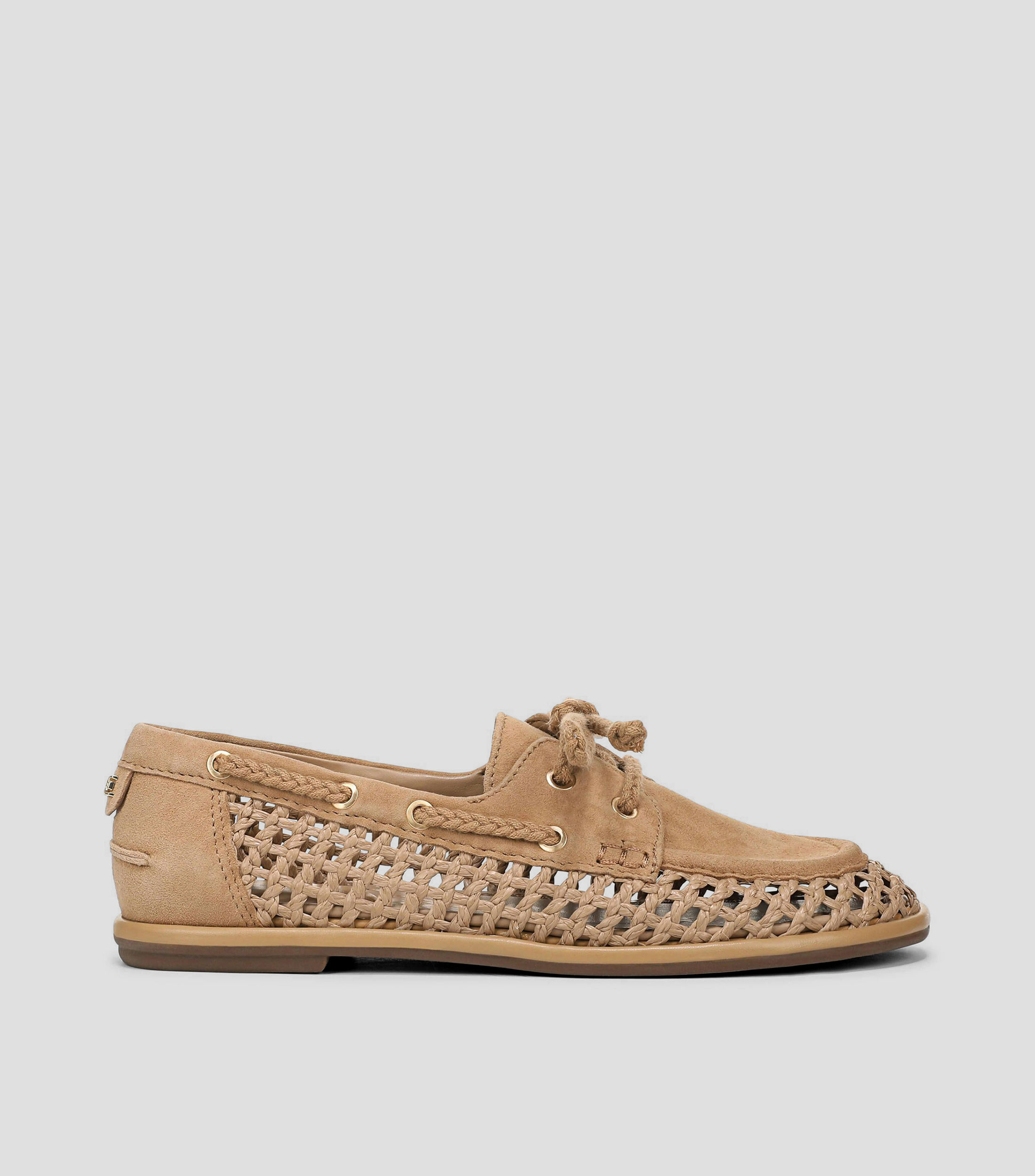 Mocasines planos en gamuza Mujer